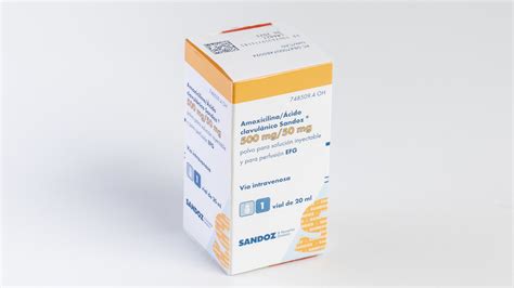 Amoxicilina Acido Clavulanico Sandoz Efg 500 Mg 50 Mg 1 Vial Polvo Para