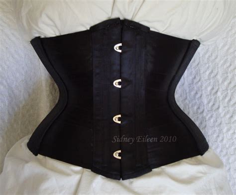 Tight Lacing Black Satin Ribbon Corset By Sidney Eileen