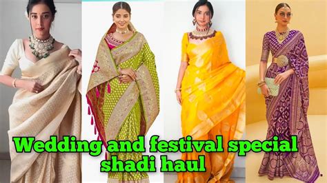 Amazon Saree Haul For Festival And Wedding Special Fashion Trending