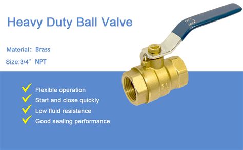 Amazon 3 4 Ball Valve NPT Female Threaded Brass Ball Valve 3 4