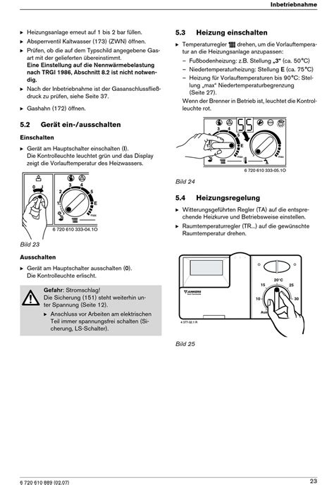 Gerät Ein Ausschalten Heizung Einschalten Heizungsregelung Junkers