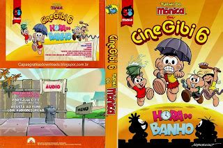 CAPAS DVD VIDEO JP TURMA DA MÔNICA CINE GIBI 6 HORA DO BANHO