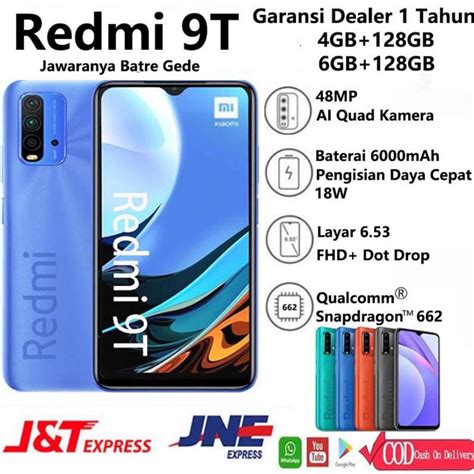 Jual Baru Hp Xiaomi Redmi T Ram Gb Gb Inches Battery