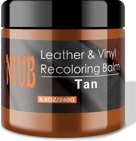 NIUB Leather Recoloring Balm 8 5Oz Tan Leather Color Restorer Leather