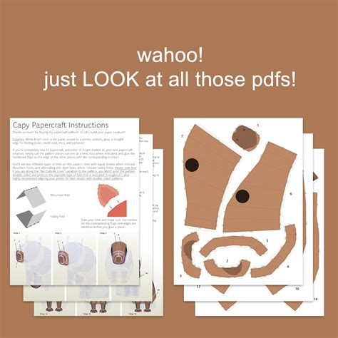 Capybara Papercraft Pattern — Sneepsnorp3d