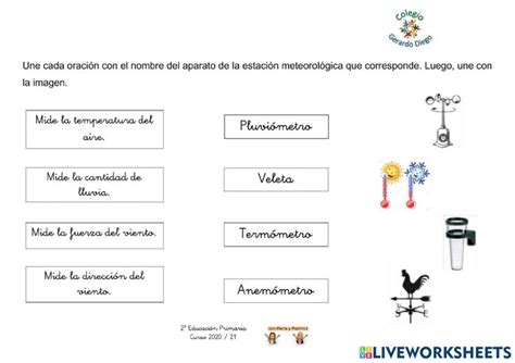 Fenómenos Atmosféricos Y Estación Meteorológica Worksheet Ciencias Sociales Geografia E