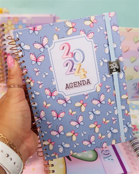 Agenda Borboletas Personalizada Elo Produtos Especiais