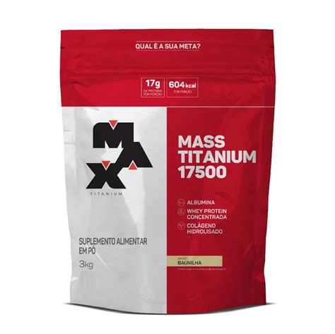 Hipercal Rico Mass Titanium Sabor Baunilha Kg Max Titanium