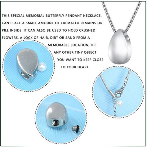 Meetlove Infinity Tear Drop Cremation Ashes Memorial Jewelry For Urns Stainless Steel Sliver