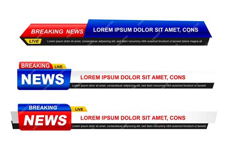 Premium Vector | Breaking News template set 005