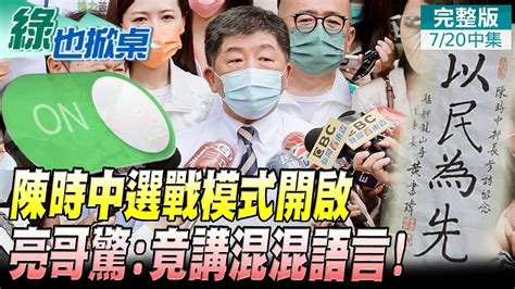 綠也掀桌 中集】陳時中「總統級競選團隊」模式啟動 郭正亮驚竟講出混混語言 20220720 Ctinews Hotnewstalk