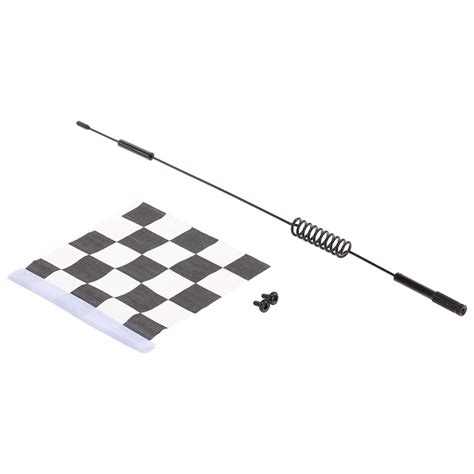 Metal Decorative Antenna With White Black Flag For Rc Car 110 Traxxas Hsp Redcat Rc4wd Tamiya