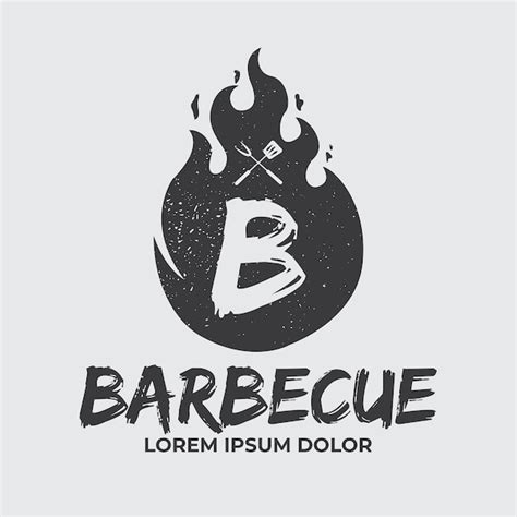 Premium Vector Barbecue Logo Illustration BBQ Logotype And Fire