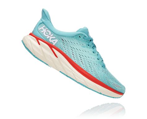 Hoka Clifton 8 Wide Womens Aquarelle Eggshell Blue Olympia Sport