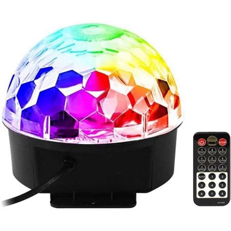 Boule Disco Lumineuse Led Activation Sonore Rotative Pour Chambre