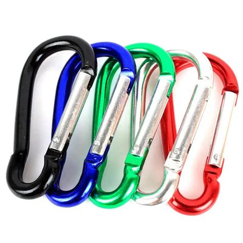 Pcs Aluminum Climbing Carabiner Hook Clip Snap Key Ring Camping Sport