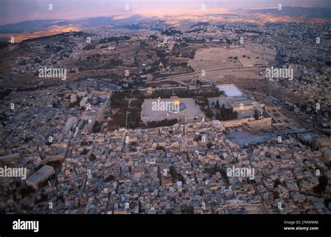 Israel, an aerial view of Jerusalem Old City Stock Photo - Alamy