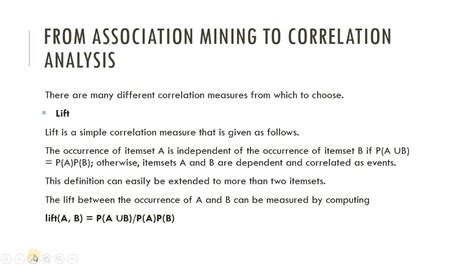 From Association Mining To Correlation Analysis Youtube