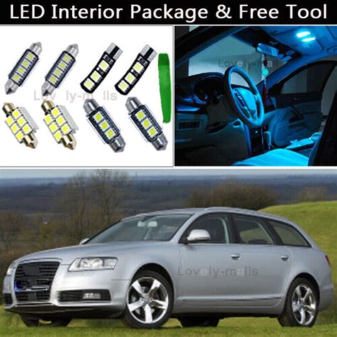 18PCS Canbus Ice Blue LED Interior Lights Package Kit Fit 05 2011 Audi