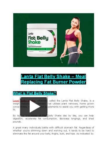 Ppt Lanta Flat Belly Shake Meal Replacing Fat Burner Powder