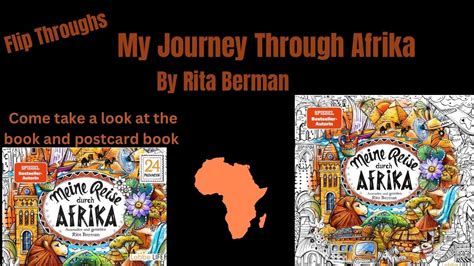 AFRIKA By Rita Berman Postcard Book Flip Through Adult Coloring