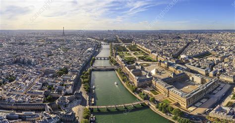 Aerial view of Le Louvre Museum, Paris, France - Stock Image - F039/1251 - Science Photo Library