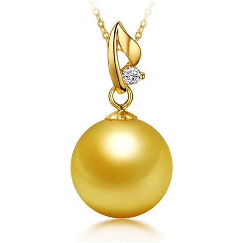 Frauen Goldschmuck Anhänger 18K Gold mit Südsee Perle und Diamant