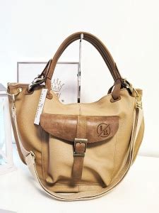 Laura Biaggi Torebka Shopper Taupe Z Kieszeni