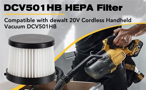 DCV501HB Vacuum Filters For DEWALT DCV501HB 20V Cordless Handheld