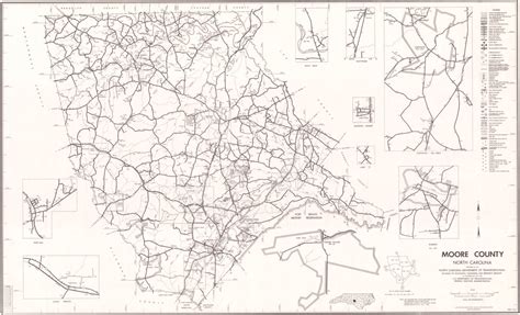 1980 Road Map of Moore County, North Carolina