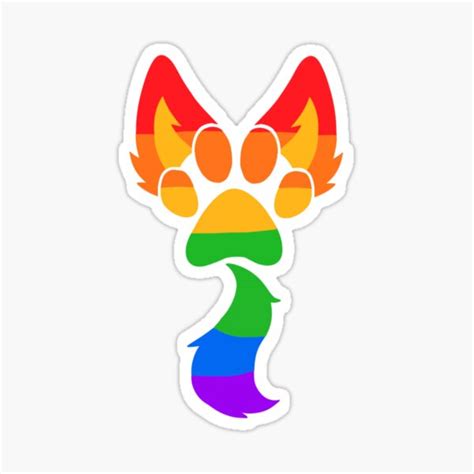 Gay Furry Pride Design Sticker For Sale By Lee Cutie Redbubble