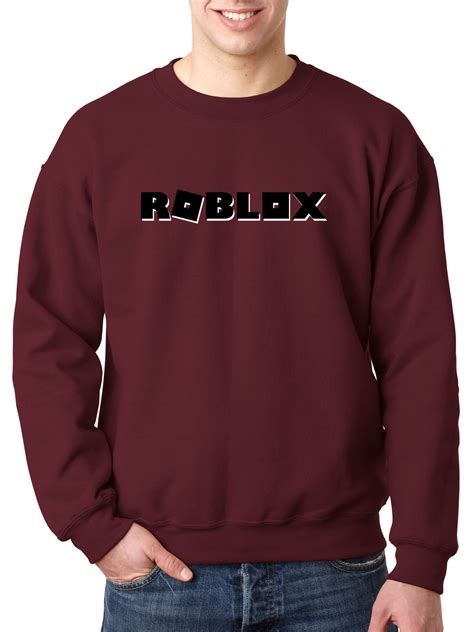 New Way 1168 - Crewneck Roblox Block Logo Game Accent Sweatshirt Small ...