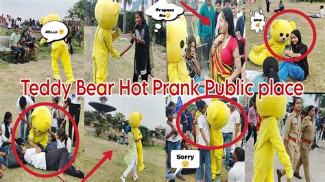 Teddy Bear Hot Prank In Public Place 😂hilarious Teddy Bear Antics 😂