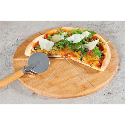 Pizzateller Mit Hobel 32 Cm Bambus Kesper KitchenShop