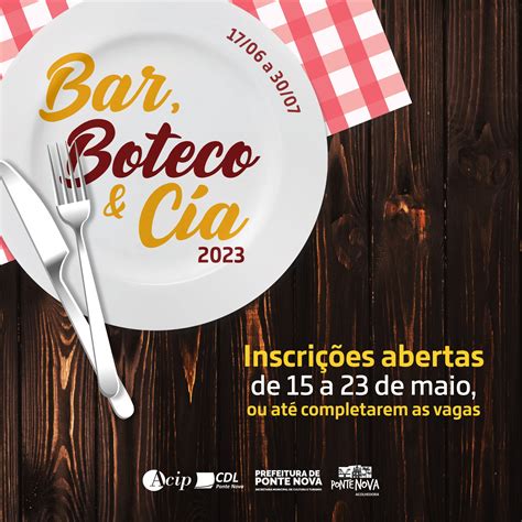 Inscrições abertas para o Bar Boteco Cia 2023 ACIP CDL