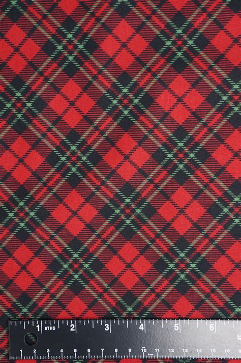 Christmas Plaid Fabric Red And Green Bias Christmas Plaid Etsy