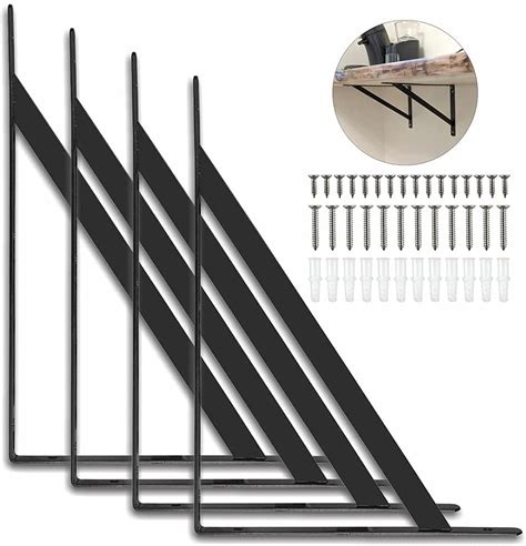 Buy Robustline Pcs Black Triangle Shelf Brackets Floating Shelves