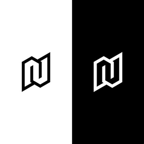 Premium Vector | A black and white logo for a new brand called n