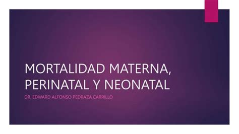 Mortalidad Materna Perinatal Y Neonatallpptx