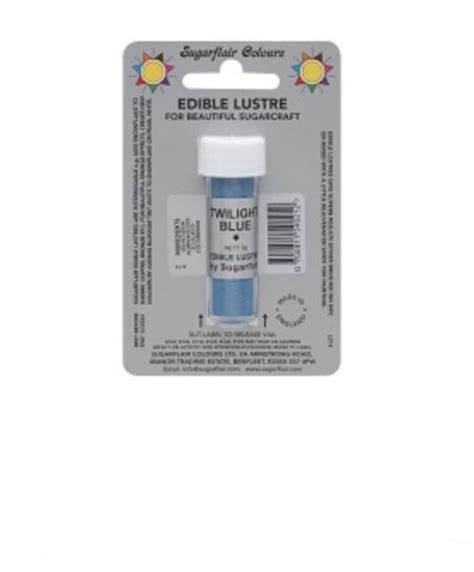 Sugarflair Twilight Blue Edible Lustre Dusting Colour G Sugar Ice