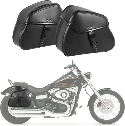 INNOGLOW Alforjas para motocicleta bolsas laterales de piel sintética