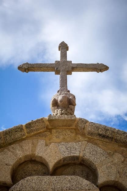 Crucifix Sur La Cathédrale De Saint Jacques De Compostelle Galice