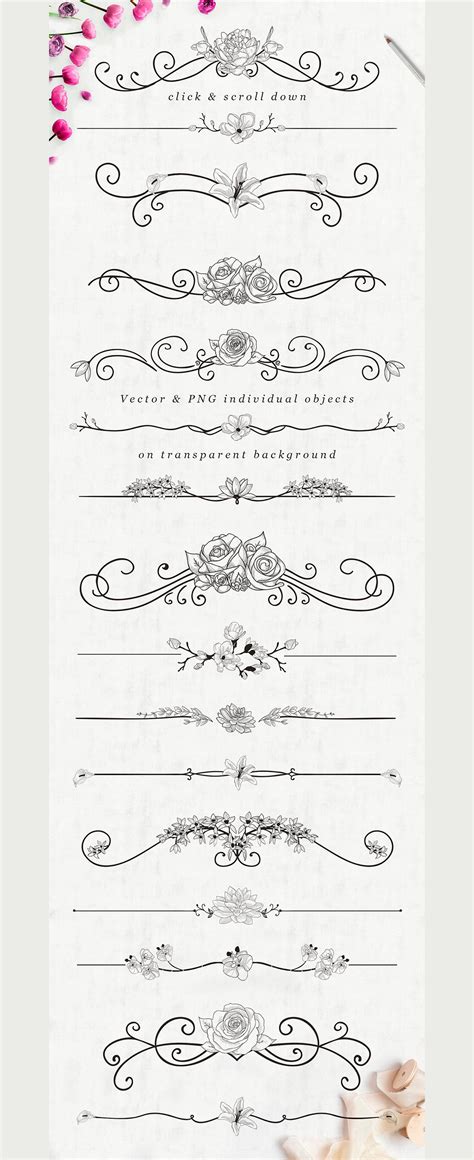 Free Flourish Text Dividers Florals On Behance