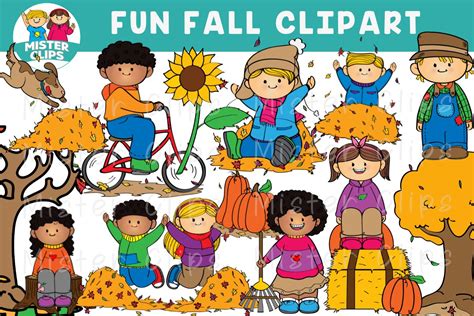 Fall Kids Clip Art Download - Clip Art Library