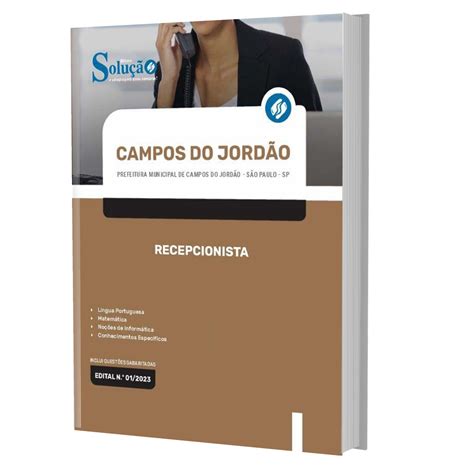 Apostila Prefeitura Campos do Jordão SP 2023 Recepcionista Solução