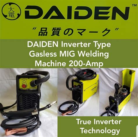 DAIDEN Inverter Type Gasless MIG Welding Machine 200 W Flux Cored