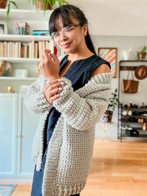 Free Chunky Crochet Cardigan Pattern For Beginners Kkame