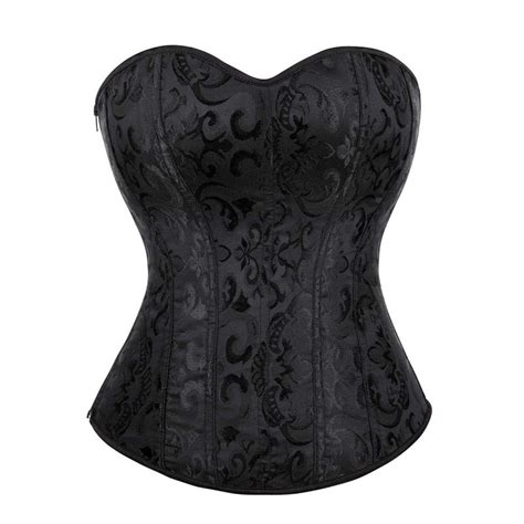 Black satin corset