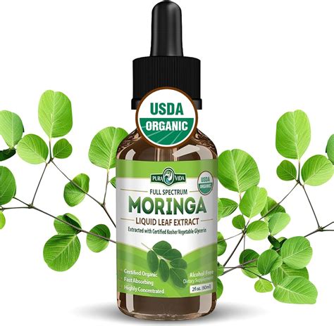 Amazon Organic Moringa Leaf Extract Liquid Drops Usda Organic