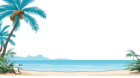 Premium AI Image | of banner for background Beach white background Desktop wallpaper